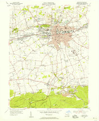 Lebanon 1955 topographic map thumbnail