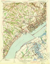 Marcus Hook 1941 topographic map preview