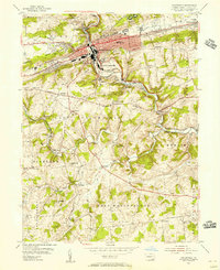 Coatesville 1953 topographic map thumbnail
