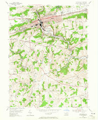 Coatesville 1953 topographic map thumbnail