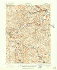 Curwensville 1939 topographic map thumbnail
