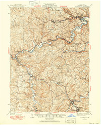 Curwensville 1939 topographic map thumbnail
