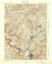 Connellsville 1936 topographic map thumbnail