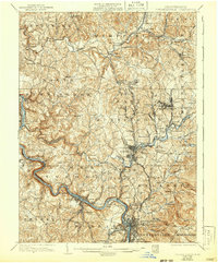 Connellsville 1936 topographic map thumbnail
