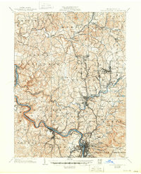 Connellsville 1936 topographic map thumbnail