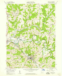 Evans City 1958 topographic map thumbnail