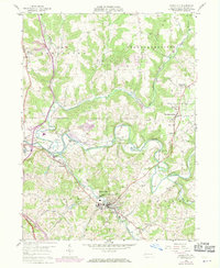 Evans City 1958 topographic map thumbnail