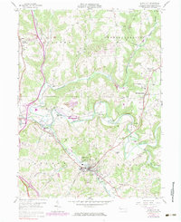 Evans City 1958 topographic map thumbnail