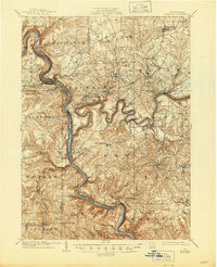 Foxburg 1908 topographic map thumbnail