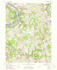Fayette City 1954 topographic map thumbnail