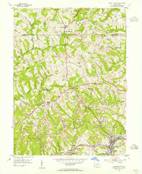 Burgettstown 1954 topographic map thumbnail
