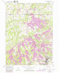 Burgettstown 1954 topographic map thumbnail
