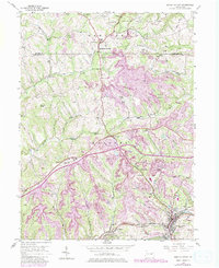 Burgettstown 1954 topographic map thumbnail