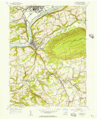 Catawissa 1955 topographic map thumbnail