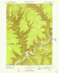Cedar Run 1946 topographic map thumbnail