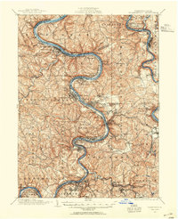 Brownsville 1931 topographic map thumbnail