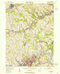 Canonsburg 1953 topographic map thumbnail
