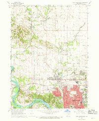 Cedar Rapids North 1967 topographic map thumbnail