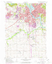Cedar Rapids South 1967 topographic map thumbnail