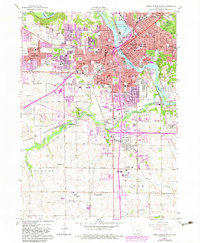 Cedar Rapids South 1967 topographic map thumbnail