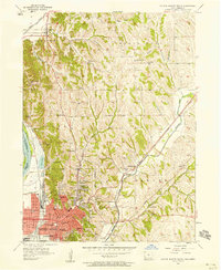 Council Bluffs North 1956 topographic map thumbnail