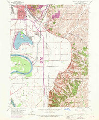 Council Bluffs South 1956 topographic map thumbnail