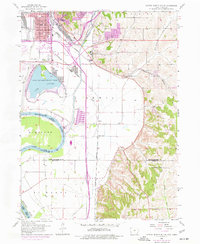 Council Bluffs South 1956 topographic map thumbnail