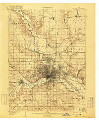 Des Moines 1907 topographic map thumbnail