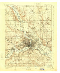 Des Moines 1907 topographic map thumbnail