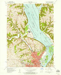 Dubuque North 1956 topographic map thumbnail