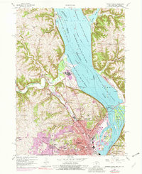 Dubuque North 1956 topographic map thumbnail