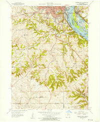 Dubuque South 1955 topographic map thumbnail