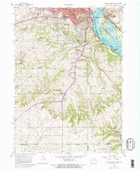 Dubuque South 1955 topographic map thumbnail