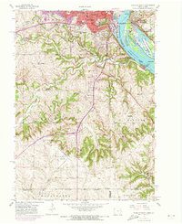 Dubuque South 1955 topographic map thumbnail