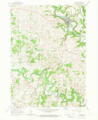 Elkader 1964 topographic map thumbnail