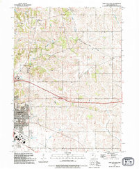 Iowa City East 1993 topographic map thumbnail