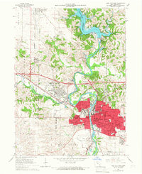 Iowa City West 1965 topographic map thumbnail