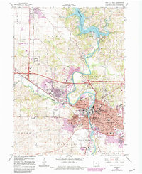 Iowa City West 1965 topographic map thumbnail