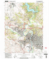 Iowa City West 1994 topographic map thumbnail