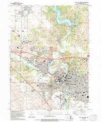 Iowa City West 1994 topographic map thumbnail