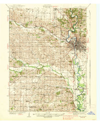Iowa City 1938 topographic map thumbnail