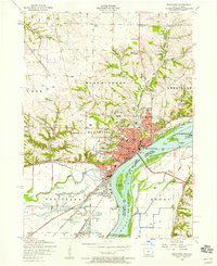 Muscatine 1953 topographic map thumbnail