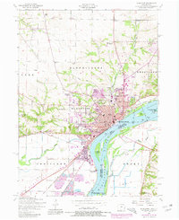 Muscatine 1953 topographic map thumbnail
