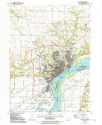 Muscatine 1991 topographic map thumbnail