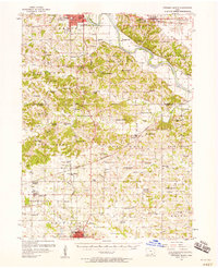 Ottumwa South 1956 topographic map thumbnail