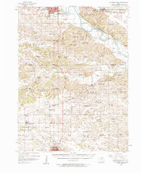 Ottumwa South 1956 topographic map thumbnail