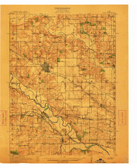 Pella 1912 topographic map thumbnail