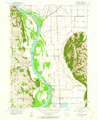 Rock Bluff 1956 topographic map thumbnail
