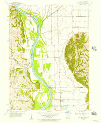 Rock Bluff 1956 topographic map thumbnail