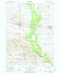 Wheatland 1953 topographic map preview